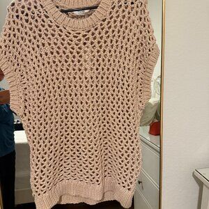BlueIvy Mesh Short Sleeve Sweater